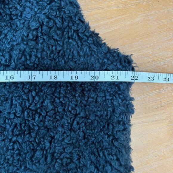 Habitat Vest Womens M/L Dark Teal Boucle Sherpa Button Front Made in USA Boho - Picture 8 of 9